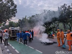 Demo Tolak BBM Naik di Balkot DKI Selesai, Mahasiswa Bubarkan Diri