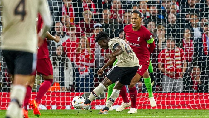 LIVERPOOL, UNITED KINGDOM - SEPTEMBER 13: Mohammed Kudus of Ajax during the UEFA Champions League match between Liverpool and Ajax at Anfield on September 13, 2022 in Liverpool, United Kingdom (Photo by Andre Weening/Orange Pictures/BSR Agency/Getty Images)