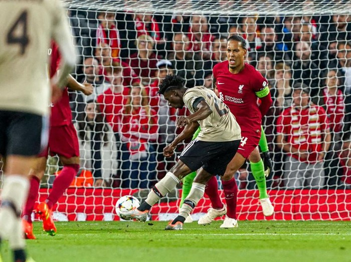 LIVERPOOL, UNITED KINGDOM - SEPTEMBER 13: Mohammed Kudus of Ajax during the UEFA Champions League match between Liverpool and Ajax at Anfield on September 13, 2022 in Liverpool, United Kingdom (Photo by Andre Weening/Orange Pictures/BSR Agency/Getty Images)