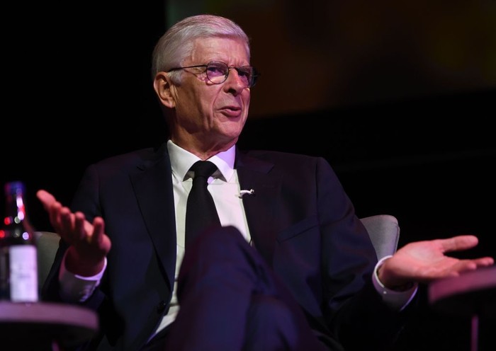 LONDON, ENGLAND - SEPTEMBER 12: ex Arsenal manager Arsene Wenger at the launch of former Arsenal Vice Chairman David Deins autobiography at Cambridge Theatre on September 12, 2022 in London, England. (Photo by Stuart MacFarlane/Arsenal FC via Getty Images)