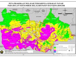 Peta Potensi Tanah Bergeser di Bogor, 22 Kecamatan Perlu Waspada Tinggi!
