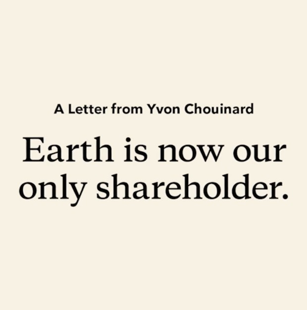 Foto: instagram.com/patagonia Patagonia serahkan saham untuk bumi/