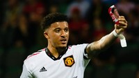 Jadon Sancho ada di posisi keempat permain termahal di derby Manchester. Dia dibeli MU dari Borussia Dortmund seharga 73 juta pound sterling. (Foto: Manchester United via Getty Imag/Ash Donelon)