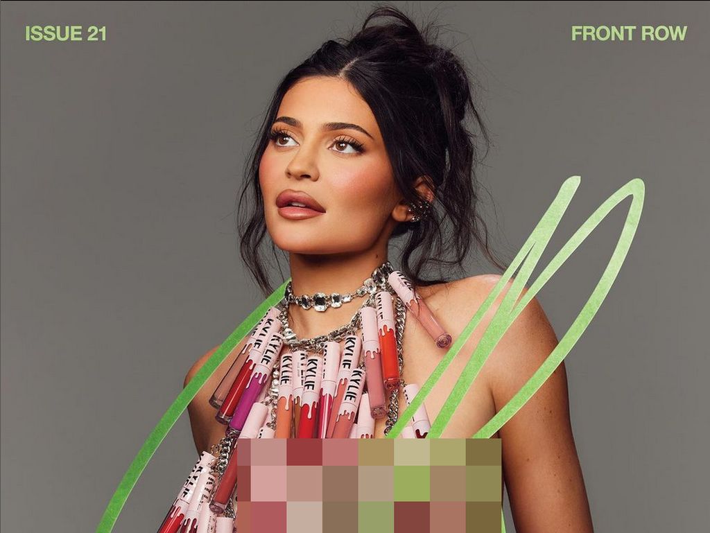 Kylie Jenner Pemotretan Tanpa Busana Atasan, Dada Ditutupi Lipstik Kylie Jenner Pemotretan Tanpa Busana Atasan, Dada Ditutupi Lipstik