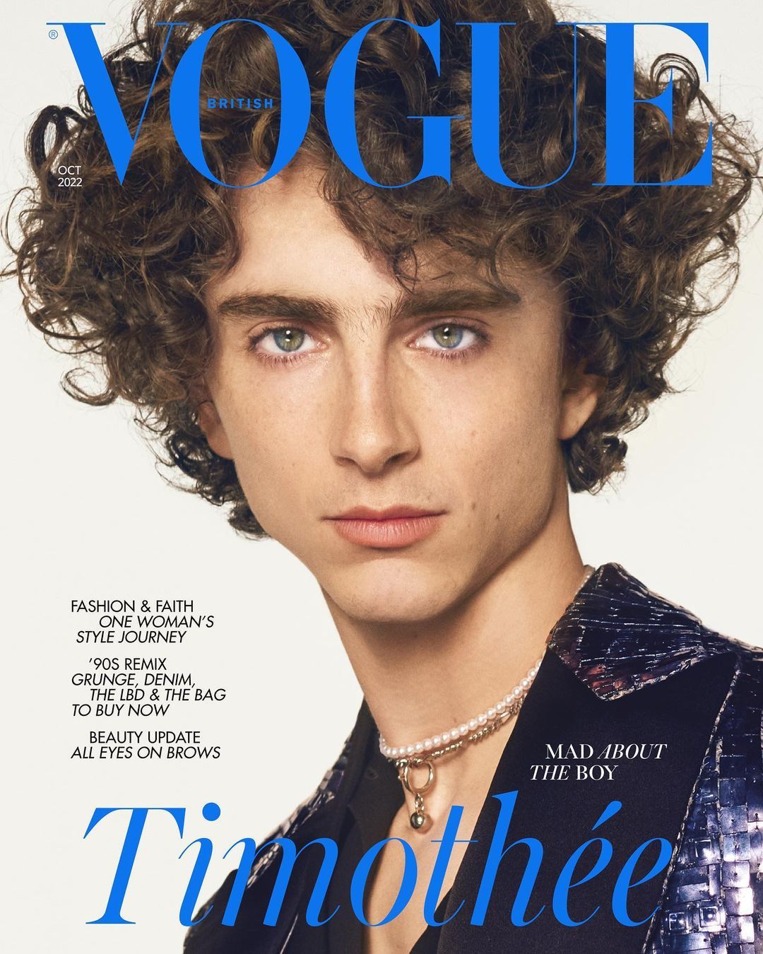 Timothée Chalamet di cover majalah British Vogue