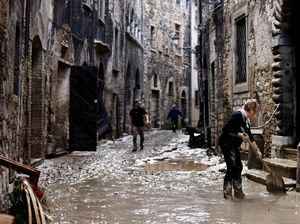 Begini Dampak Banjir di Cantiano Italia