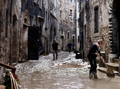 Begini Dampak Banjir di Cantiano Italia