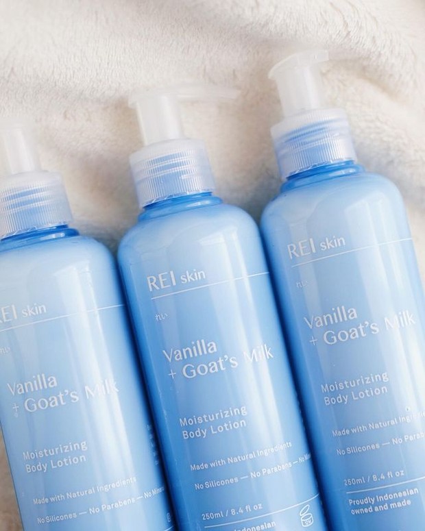 Rei.Skin Vanilla + Goat’s Milk Moisturizing Body Lotion/Instagram @rei.skin Rei.Skin Vanilla + Goat’s Milk Moisturizing Body Lotion/Instagram @rei.skin
