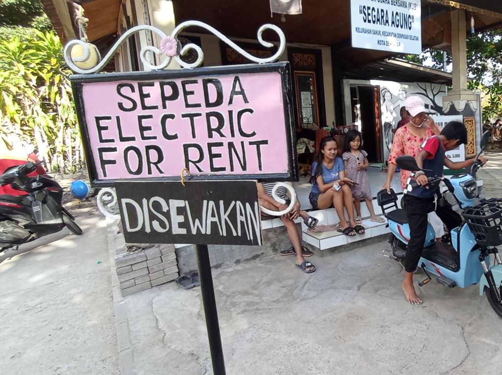Sewa Sepeda Listrik di Pantai Segara Ayu Sanur Laris, Minat Ton?