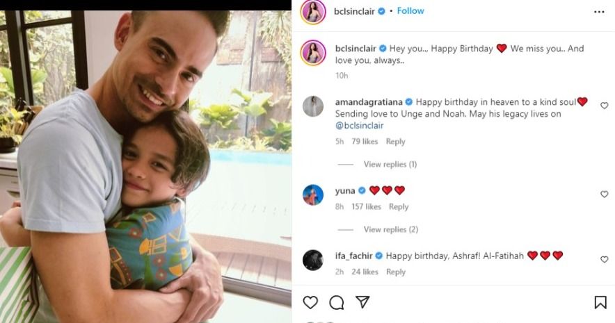 Unggahan BCL pada hari ulang tahun Ashraf Sinclair