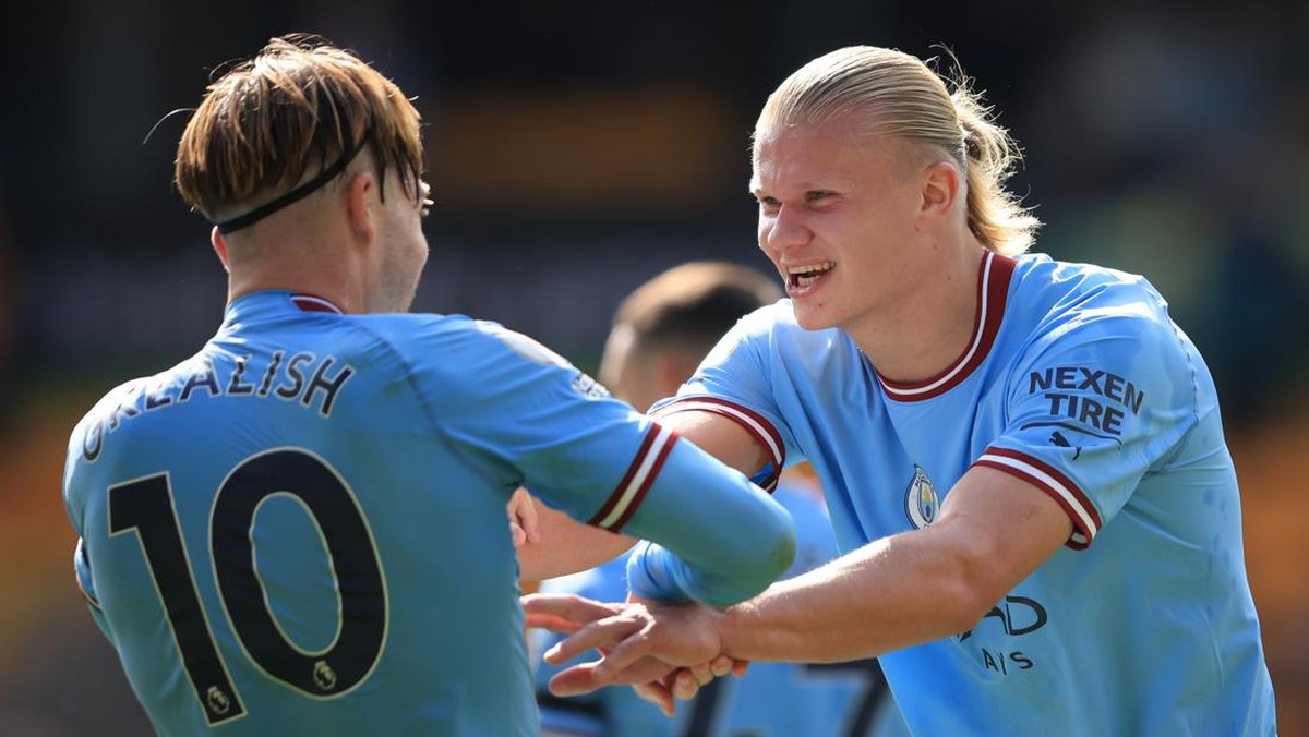 Jack Grelish mengatakan, Erling Haaland sebagai striker terbaik di dunia. (Foto: Getty Images/Marc Atkins)
