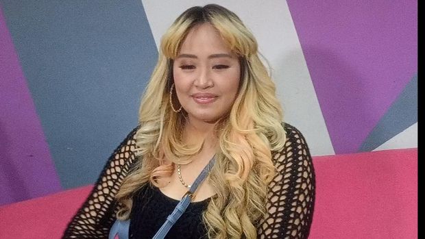 Pinkan Mambo saat ditemui di kawasan Trans TV, Jakarta Selatan.