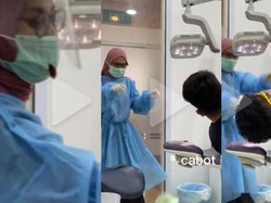 Viral Bikin Geli, Kecoak Terbang ke Wajah saat Dokter Bersihkan Karang Gigi