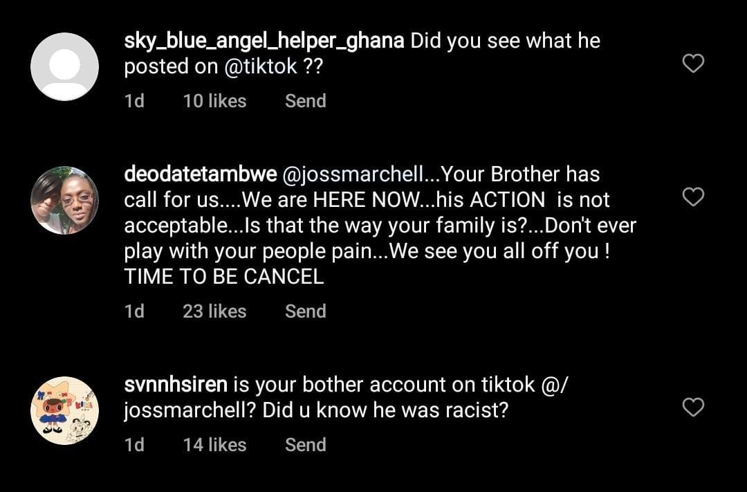 Komentar tentang adik Acha Septriasa di akun Instagram pribadinya.