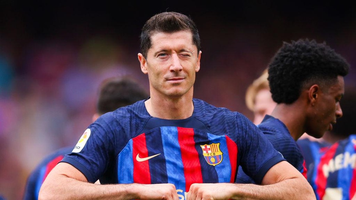 Striker Barcelona, Robert Lewandowski. (Foto: (Getty Images)