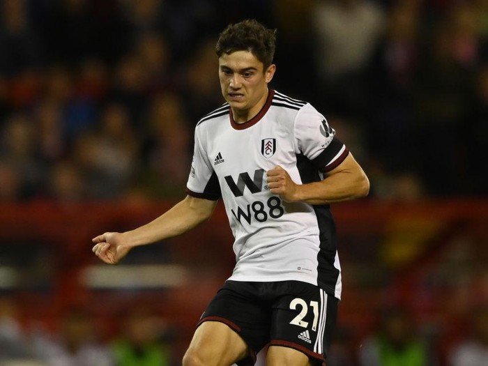 NOTTINGHAM, ENGLAND - SEPTEMBER 16: Daniel James
 of Fulham during the Premier League match between Nottingham Forest and Fulham FC at City Ground on September 16, 2022 in Nottingham, England. (Photo by Gareth Copley/Getty Images)