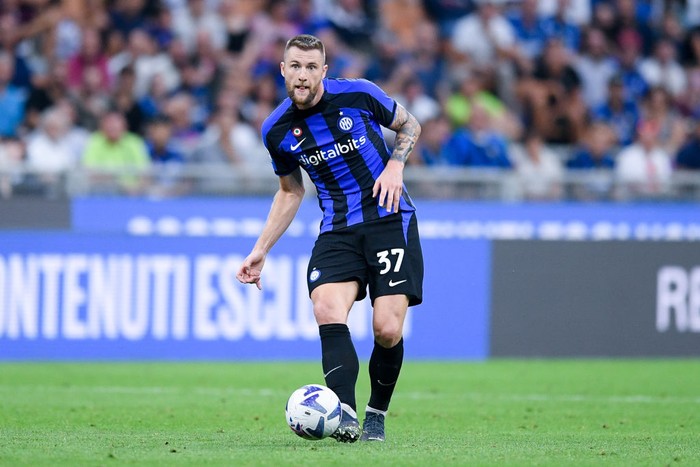 Milan Skriniar of FC Internazionale during the Serie A match between FC Internazionale and Torino FC at Stadio Giuseppe Meazza, Milan, Italy on 10 September 2022. (Photo by Giuseppe Maffia/NurPhoto via Getty Images)