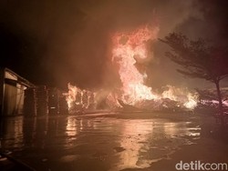 Pabrik Kayu di Probolinggo Terbakar Hebat, Lidah Api Menjilat Tinggi