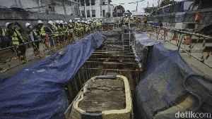 Terkini! Wujud Saluran Air Kuno di Proyek MRT Glodok