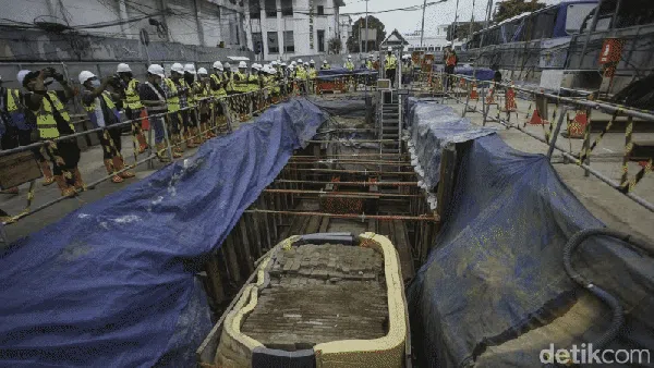Terkini! Wujud Saluran Air Kuno di Proyek MRT Glodok