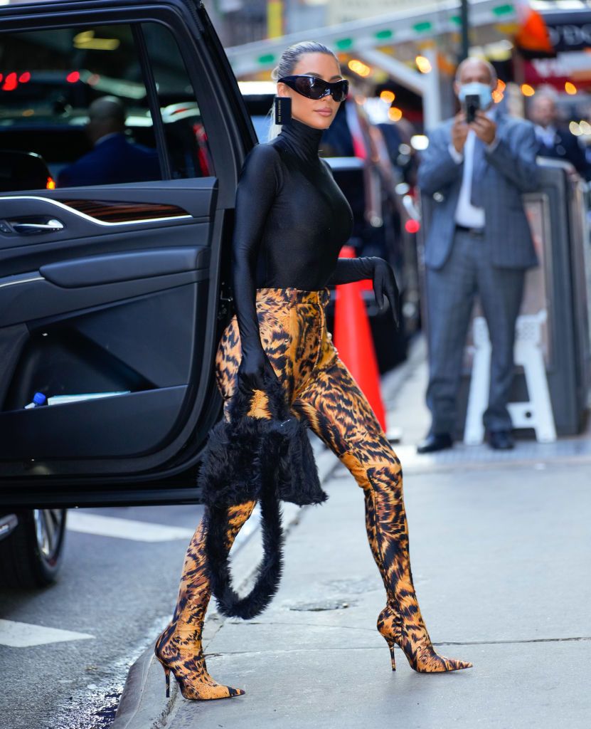 NEW YORK, NEW YORK - SEPTEMBER 20:  Kim Kardashian arrives at GMA on September 20, 2022 in New York City. (Photo by Gotham/GC Images)