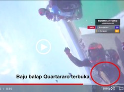 Ternyata Ini Sebabnya Baju Balap Quartararo Terbuka saat Crash di MotoGP Aragon