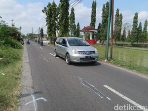 Jejak Ngeri Tabrak Lari Mobil Vs 10 Motor di TKP Kasihan Bantul