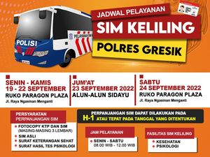 Catat! Mobil SIM Keliling Weekend Mangkal di Menganti Gresik