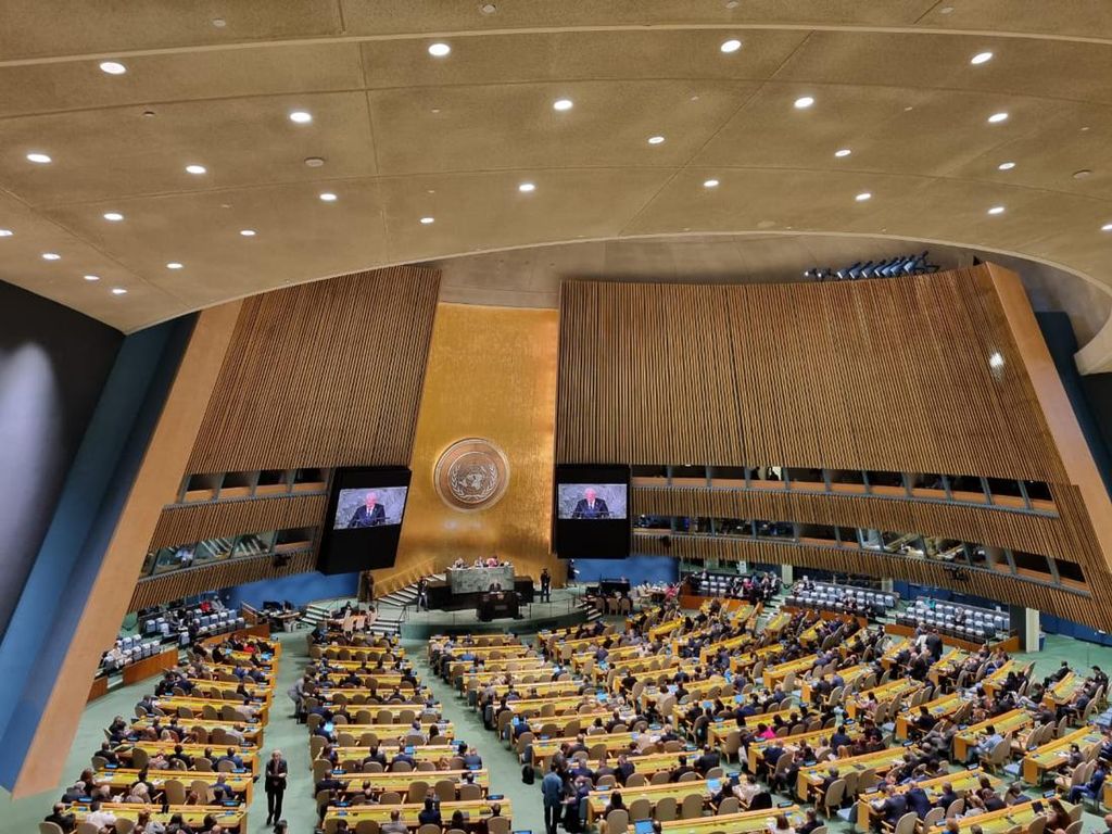 Suasana Markas PBB Jelang Biden Pidato di Sidang Majelis Umum ke-77