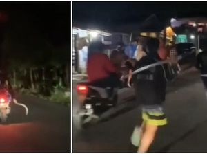 Viral! Gerombolan Remaja Bawa Senjata Tajam di Sukabumi