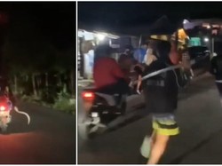 Viral! Gerombolan Remaja Bawa Senjata Tajam di Sukabumi
