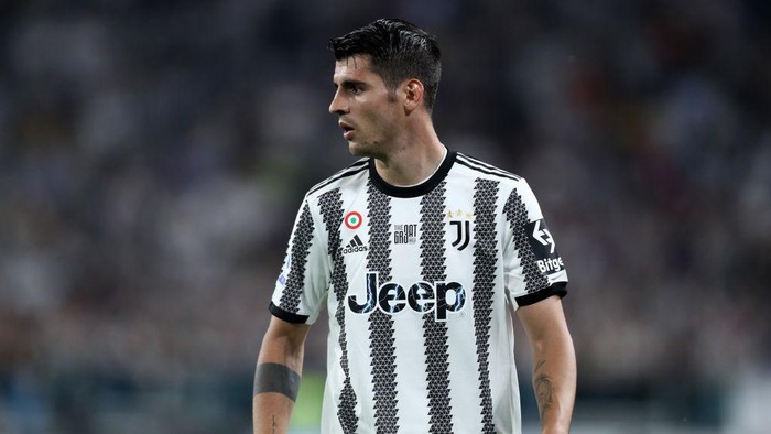 ALLIANZ STADIUM, TORINO, ITALY - 2022/05/16: Alvaro Morata of Juventus Fc  looks on during the Serie A match between Juventus Fc and Ss Lazio. The match ends in a draw 2-2. (Photo by Marco Canoniero/LightRocket via Getty Images)