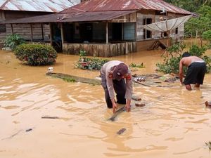 Gegara Sungai Meluap, 147 Rumah Warga di Madina Terendam Banjir
