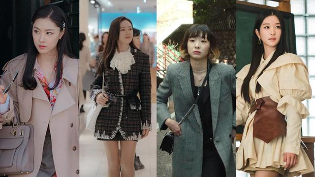 Ilustrasi fashion style perempuan Korea