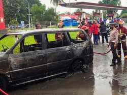 Polisi Cari Sopir Mobil Bawa Jeriken yang Terbakar Depan SPBU Bogor