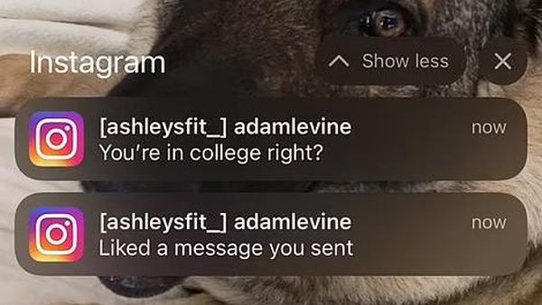 Bukti Screenshot DM Adam Levine Goda Wanita Muda