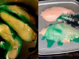 Heran! Nekat Masak Ayam Pakai Obat Batuk Demi Viral