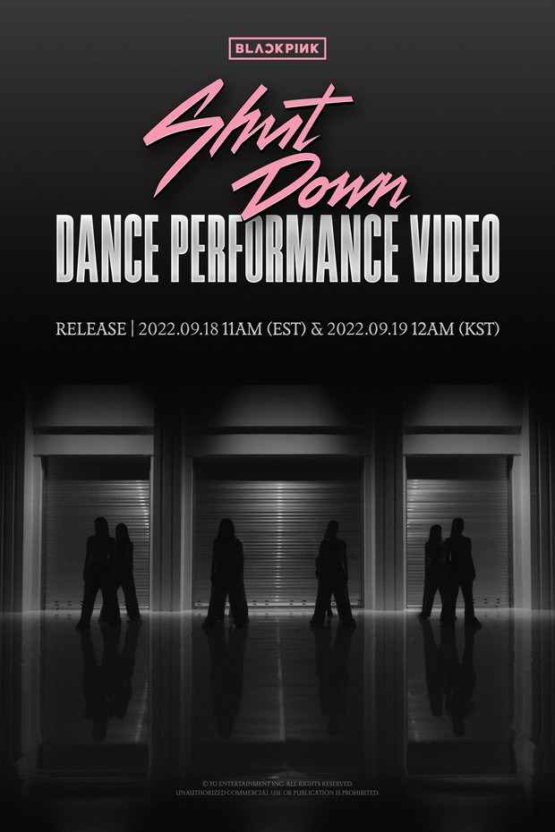 BLACKPINK Shut Down Dance Performance Video Poster / Foto : twitter.com/ygent_official