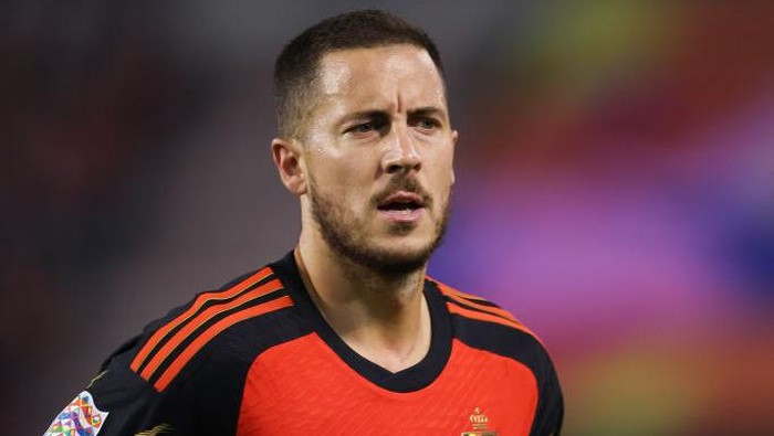 BRUSSELS, BELGIUM - SEPTEMBER 22: Eden Hazard of Belgium during the UEFA Nations League League A Group 4 match between Belgium and Wales at King Baudouin Stadium on September 22, 2022 in Brussels, Belgium. (Photo by Matthew Ashton - AMA/Getty Images)