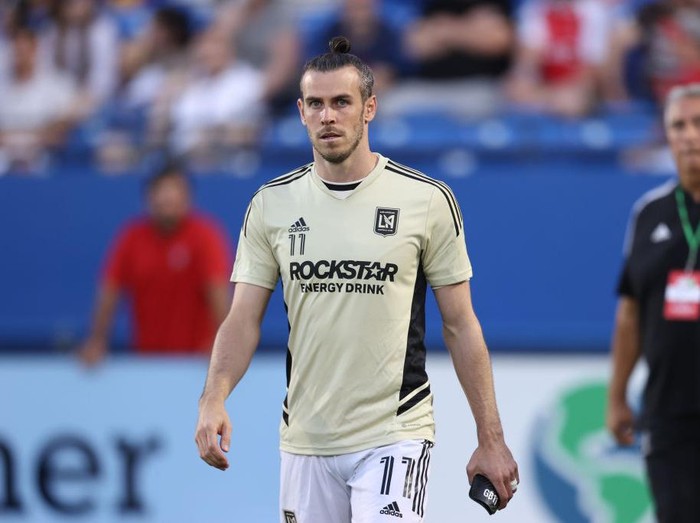 FRISCO, TX - SEPTEMBER 10: Gareth Bale #11 of LAFC looks on before to the MLS game between LAFC and FC Dallas at Toyota Stadium on September 10, 2022 in Frisco, Texas. (Photo by Omar Vega/Getty Images)