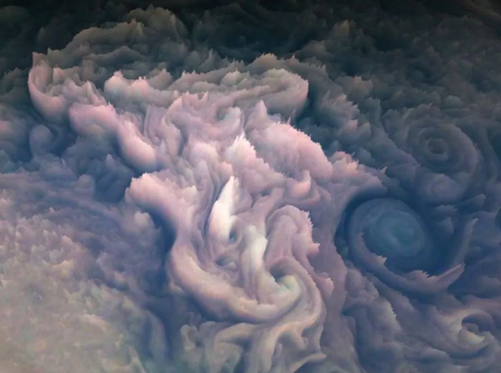Gambar 3D Jupiter Tunjukkan Awan Aneh Melingkar-lingkar