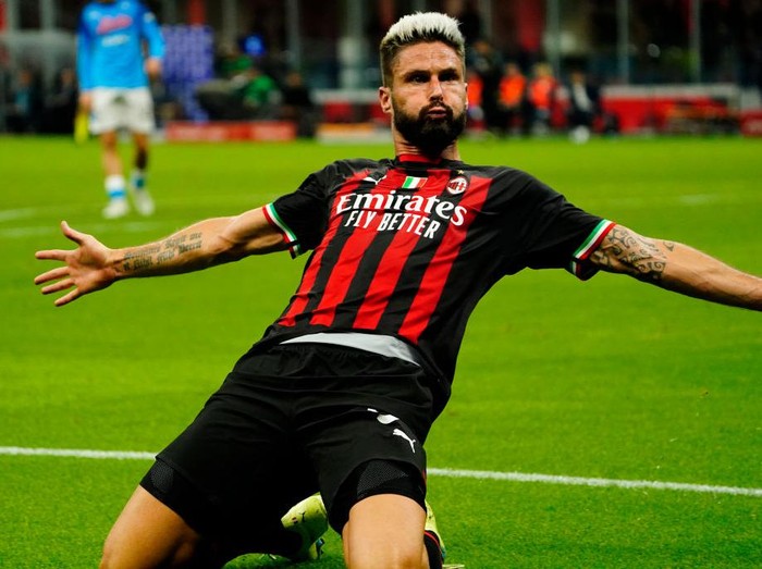PARIS, FRANCE - SEPTEMBER 22: Olivier Giroud of France celebrates after scoring their side's second goal during the UEFA Nations League League A Group 1 match between France and Austria at Stade de France on September 22, 2022 in Paris, France. (Photo by Quality Sport Images/Getty Images)