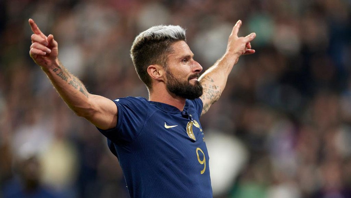 Striker Prancis Olivier Giroud menyebut Piala Dunia 2022 akan jadi yang terakhir untuknya (Foto: Getty Images)