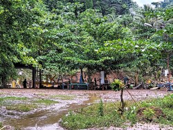 Pascabanjir Sukabumi, Dermaga Perahu Wisata Curug Cikaso Rusak