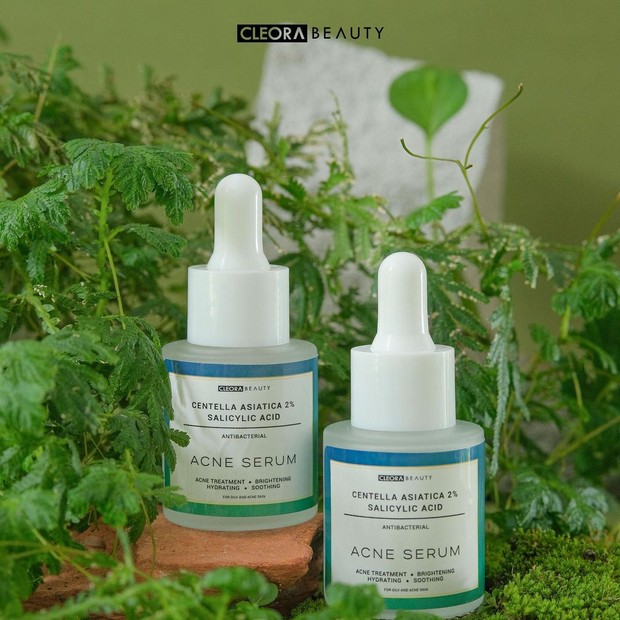 Cleora beauty acne serum.