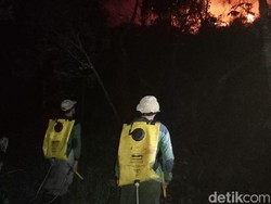 Hampir 5 Jam Petugas Padamkan Api di Gunung Ciremai
