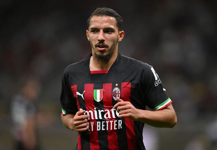 MILAN, ITALY - SEPTEMBER 18:  Ismael Bennacer of AC Milan  in action during the Serie A match between AC Milan and SSC Napoli at Stadio Giuseppe Meazza on September 18, 2022 in Milan, Italy. (Photo by Claudio Villa/AC Milan via Getty Images)