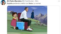 Pelatih Spanyol, Luis Enrique, ikut kena sasaran olok-olok usai kekalahan dari Swiss. (Foto: Twitter)