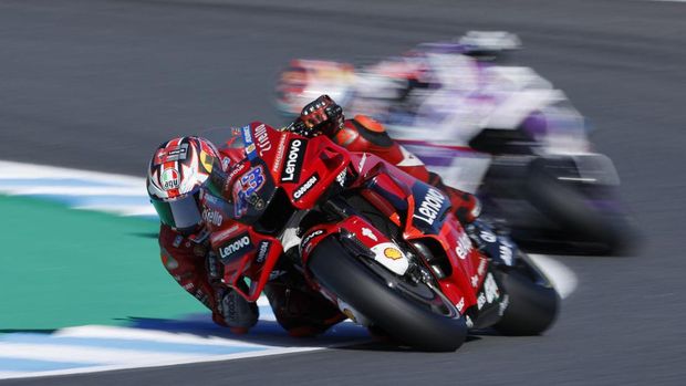 Motorcycling - MotoGP - Japanese Grand Prix - Suzuka Circuit, Suzuka, Japan - September 25, 2022 Ducati Lenovo's Jack Miller during the race REUTERS/Issei Kato