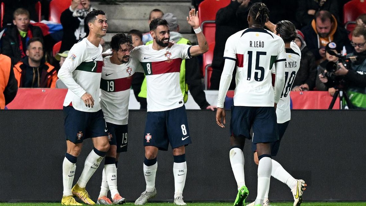 Hasil Republik Ceko vs Portugal di UEFA Nations League. (Foto: Getty Images/Thomas Eisenhuth)